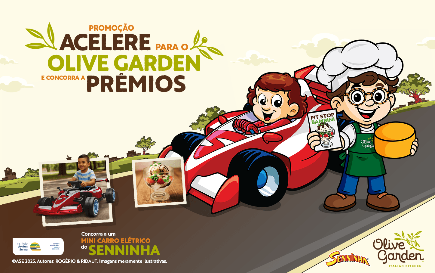 Acelere para o Olive Garden e concorra a prêmios