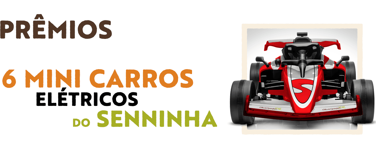 Prêmios 6 mini carros elétricos de F1